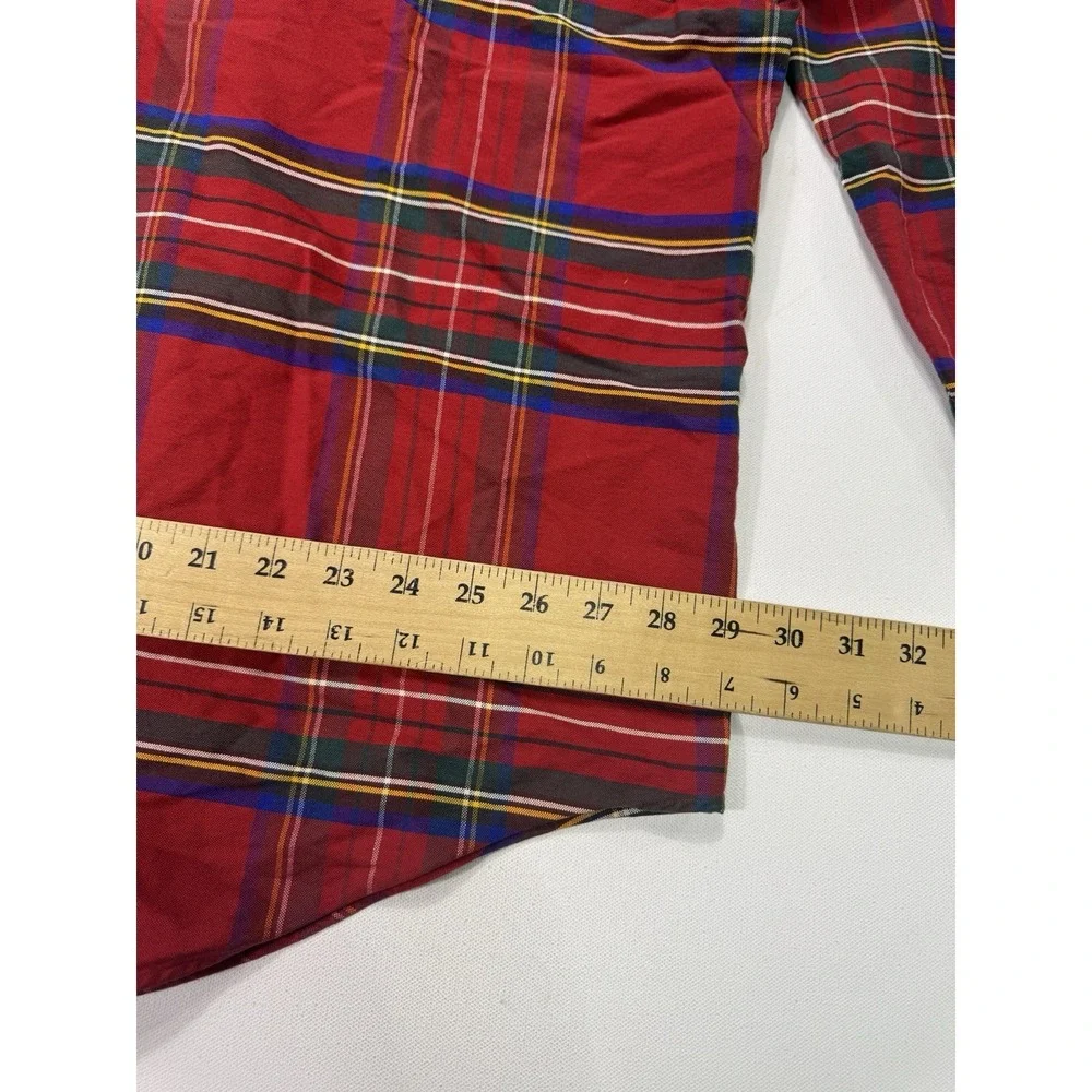 Polo Ralph Lauren Shirt Mens XL Red Green Blue Plaid The Big Oxford Oversized
